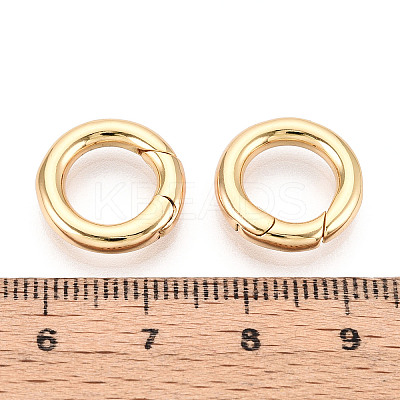 Brass Spring Gate Rings KK-T078-20G-03-1
