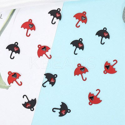 40Pcs 2 Colors Spray Painted Alloy Pendants JX643A-1