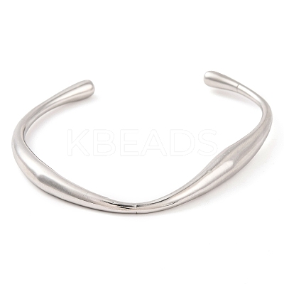 Non-Tarnish 304 Stainless Steel Open Cuff Bangles for Women LS-BJEW-G711-02P-1