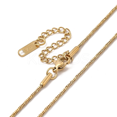 Ion Plating(IP) 304 Stainless Steel Singapore Chain Necklace for Women NJEW-G097-08G-1