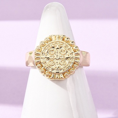 Brass Cuff Open Rings KK-CBA90BB-08G-1