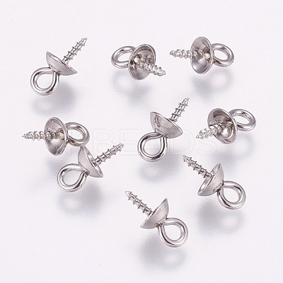 Tarnish Resistant 201 Stainless Steel Peg Bails Pendants STAS-E144-084B-1