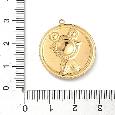 304 Stainless Steel Epoxy Resin with Natural Shell and Sequins Inside Pendants STAS-L026-17G-F03-1