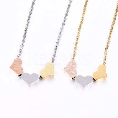 304 Stainless Steel Pendant Necklaces NJEW-H497-08-1