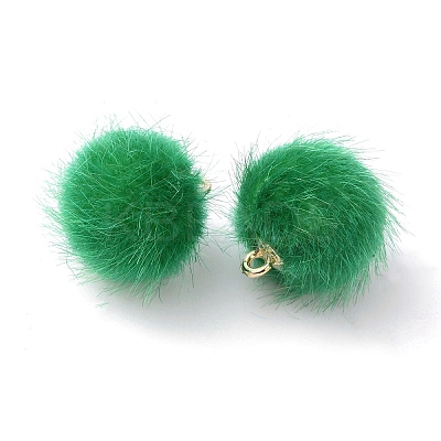 Faux Mink Fur Covered Pendants DIY-WH0401-92C-1
