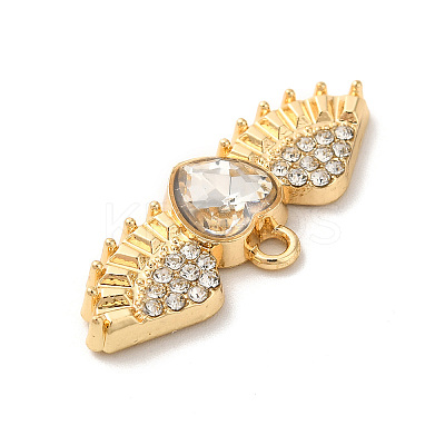 Rack Plating Alloy Rhinestone Charms PALLOY-O106-03G-02-1