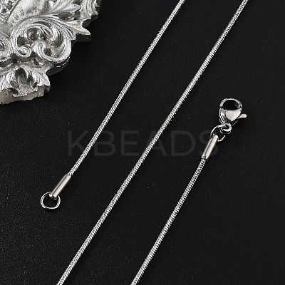 Non-Tarnish 304 Stainless Steel Snake Chain Necklaces NJEW-L160-010P-1