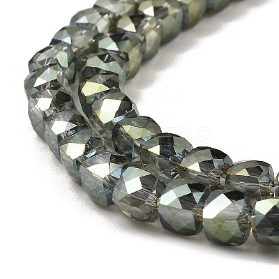 Electroplate Transparent Glass Beads Strands GLAA-C029-03A-04-1