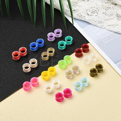 32Pcs 16 Colors Silicone Thin Ear Gauges Flesh Tunnels Plugs FIND-YW0001-16C-1