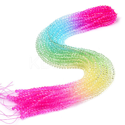 Transparent Glass Beads Strands GLAA-E036-07R-1