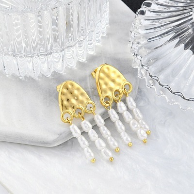 304 Stainless Steel Stud Earrings for Women STAS-Z111-13G-1