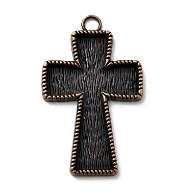 Tibetan Style Pendant Cabochon Enamel Settings LS-TIBEP-4479-R-LF-1