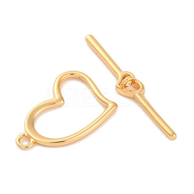 Rack Plating Eco-Friendly Brass Toggle Clasps KK-S403-15G-1