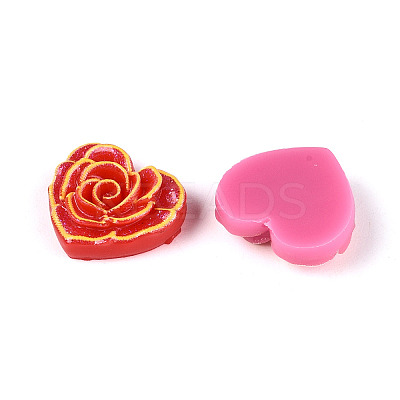 Printed Opaque Resin Cabochons CRES-T025-16C-1