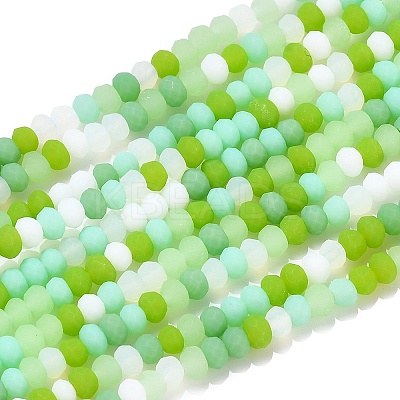 Faceted Glass Beads Strands X-GLAA-F106-B-F05-1