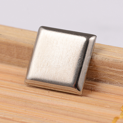 Tarnish Resistant Square 304 Stainless Steel Plain Edge Bezel Cups STAS-E104-21A-1