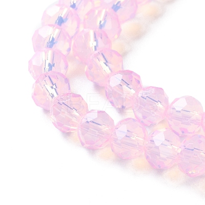 Baking Paint Transparent Glass Beads Strands LS-DGLA-A034-J6MM-D09-1
