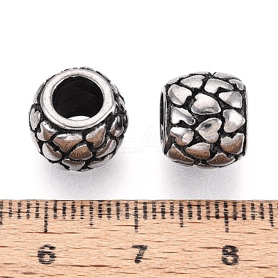 304 Stainless Steel European Style Large Hole Beads STAS-T072-101AS-1