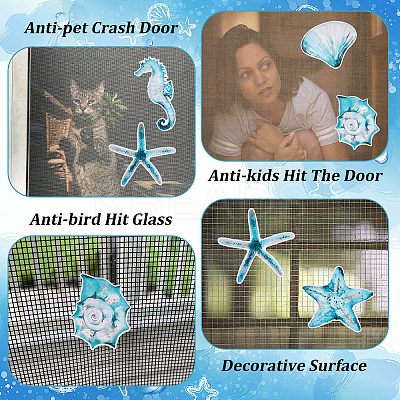 Ocean Theme Waterproof PVC Plastic Stickers DIY-WH0029-65-1