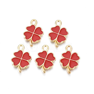 Rack Plating Alloy Enamel Pendants ENAM-N055-088-03LG-1