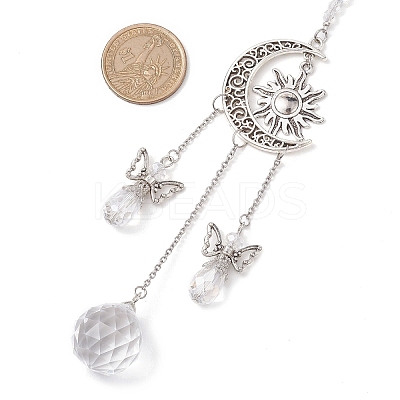 Moon Sun Alloy Pendant Decorations HJEW-JM01974-1