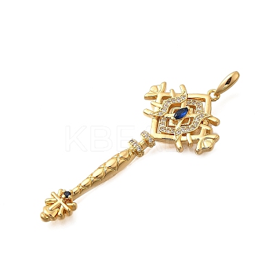 Brass Micro Pave Cubic Zirconia Big Pendants X1-KK-B147-04G-05-1