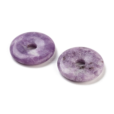 Natural Lepidolite Pendants G-K099-30mm-02-1