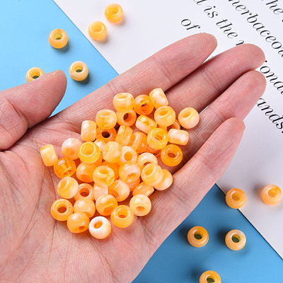 Acrylic European Beads MACR-S375-002B-06-1