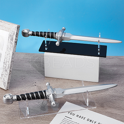 2Pcs 2 Colors Acrylic Single Sword Display Stands ODIS-GA0001-79-1