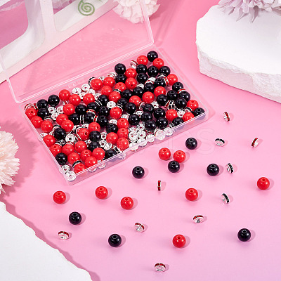 100Pcs 2 Colors Opaque Acrylic Beads MACR-TA0002-52-1