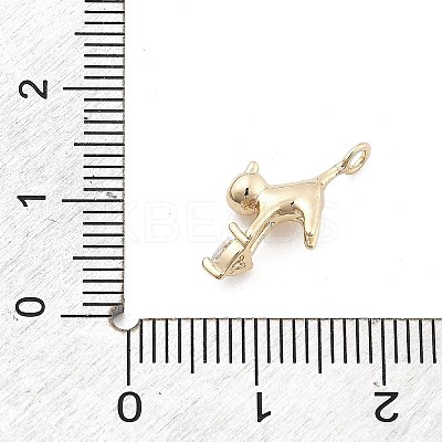 Brass Micro Pave Cubic Zirconia Pendants KK-M306-06G-07-1