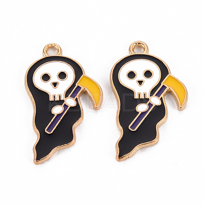 Eco-Friendly Alloy Enamel Pendants X-ENAM-T011-68-NR-1