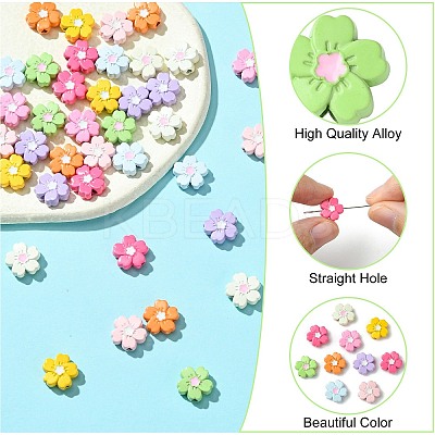 45Pcs 9 Color Baking Paint Alloy Handmade Beads FIND-CJ0002-74-1