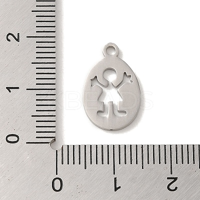 Non-Tarnish 201 Stainless Steel Pendants STAS-E217-16P-1