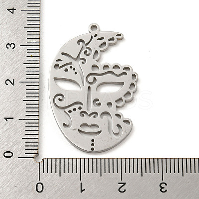 Non-Tarnish 304 Stainless Steel Pendants STAS-P342-02P-1