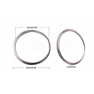 Tarnish Resistant 201 Stainless Steel Linking Rings STAS-F192-001P-03-1
