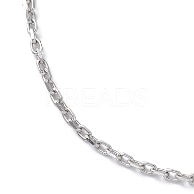 Non-Tarnish 304 Stainless Steel Cable Chain Necklace for Men Women STAS-B039-05P-1