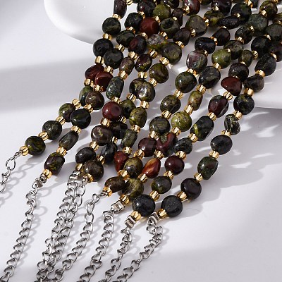 Natural Dragon Blood Beaded Bracelets for Women G-P563-07P-08-1