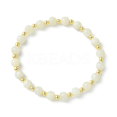 Natural Gemstone & Synthetic Hematite Non-magnetic Beaded Stretch Bracelets for Women BJEW-JB13940-1