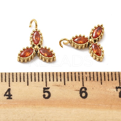 304 Stainless Steel Rhinestone Pendants STAS-L283-45G-1