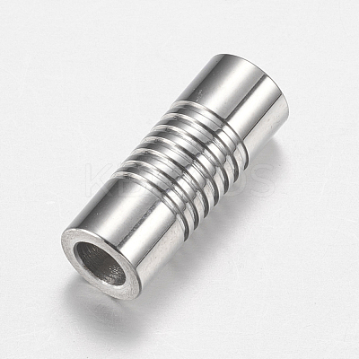 Tarnish Resistant 304 Stainless Steel Magnetic Clasps with Glue-in Ends STAS-F149-04P-B-1