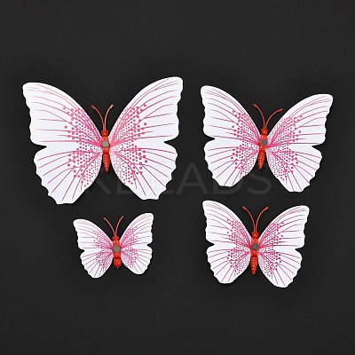 PVC Plastic Artificial 3D Butterfly Decorations DIY-I072-02A-1