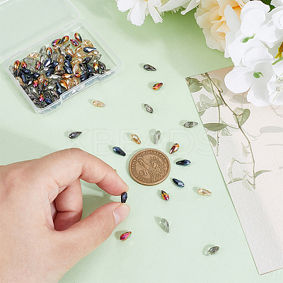 100pcs 5 colors Electroplate Glass Beads EGLA-PH0001-49-1