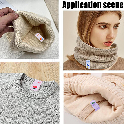 150Pcs 6 Styles Polyester Rectangle Clothing Label DIY-CY0003-86-1