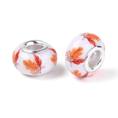 Opaque Resin European Beads RPDL-T004-01R-1