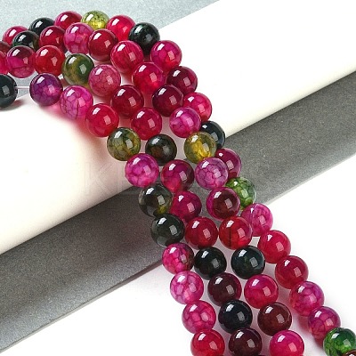 Natural Striped Agate/Banded Agate Beads Strands G-Z060-A01-A17-1