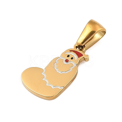 Christmas Theme 304 Stainless Steel Pendants STAS-R007-01J-G-1