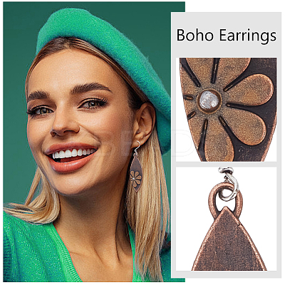 3 Pairs 3 Style Alloy Lotus Flower Dangle Earrings for Women EJEW-AN0004-15-1