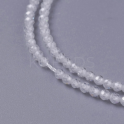 Cubic Zirconia Beads Strands G-F596-48I-3mm-1