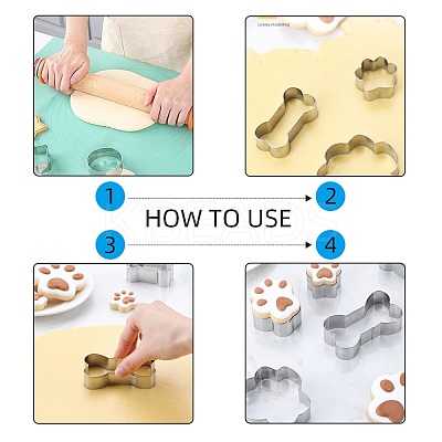 Tarnish Resistant 304 Stainless Steel Christmas Cookie Cutters DIY-E012-63-1